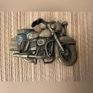 Baron Buckle solid brass motorcycle. 1978. Made in Taiwan.